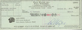 Paul Wayne signed check